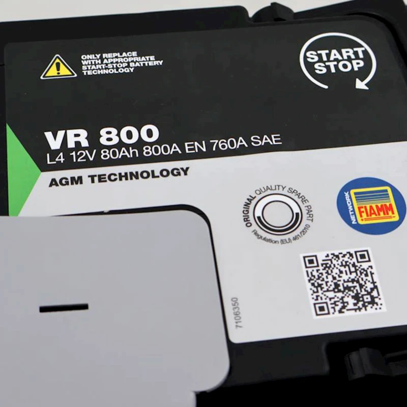 Avtomobil akkumulyatoru Fiamm Ecoforce VR800 80Аh 800A AGM R+