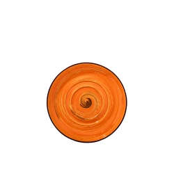 Блюдце Wilmax Spiral Orange WL‑669339/A, круглое, 16 см, фарфор, оранжевое