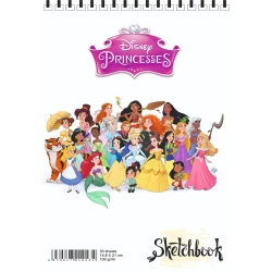 Bloknot Sketchbook DP21 Disney Princesses A5, 30 vərəq, ağ