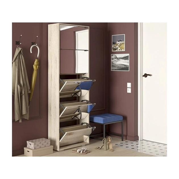 Тумба для обуви Art Mebel 82, ламинат, сономо, 130х40х30 см