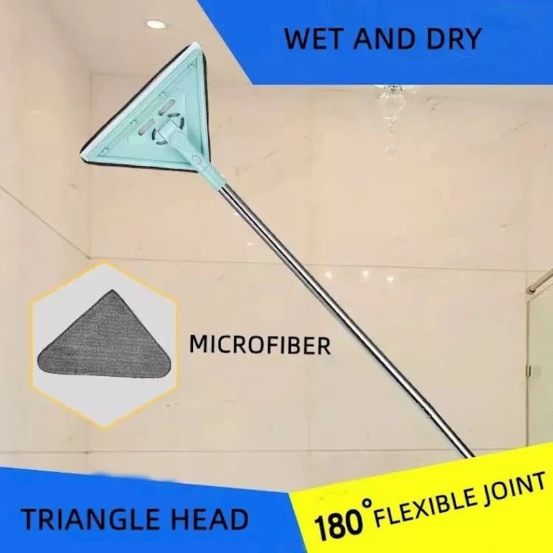 Швабра HaoRong треугольная, полипропилен/микрофибра Швабра HaoRong треугольная, полипропилен/микрофибра
