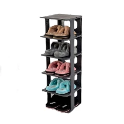Органайзер для обуви, пластик, антрацит, 25x28x80 см