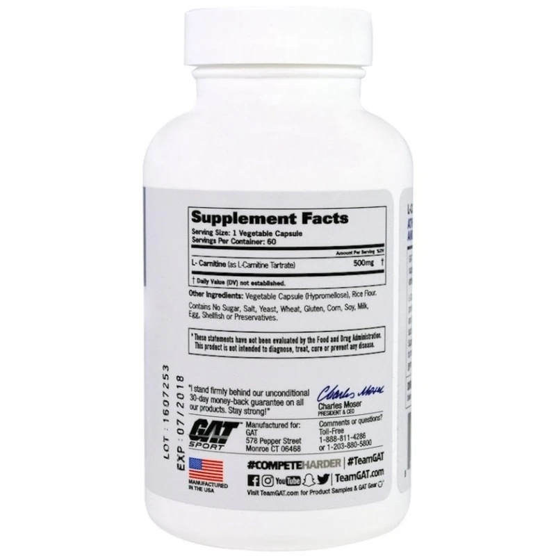Piy əridən GAT L-Carnitine 60 kapsul Piy əridən GAT L-Carnitine 60 kapsul