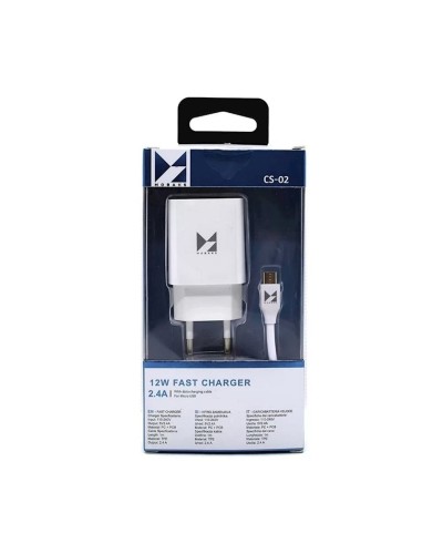Сетевое зарядное устройство Mobaks CS-02 Fast Charger Micro USB 12 W, Ağ