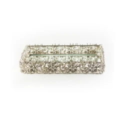 Поднос Hom-me, 32 см, металл/стекло, серебристый