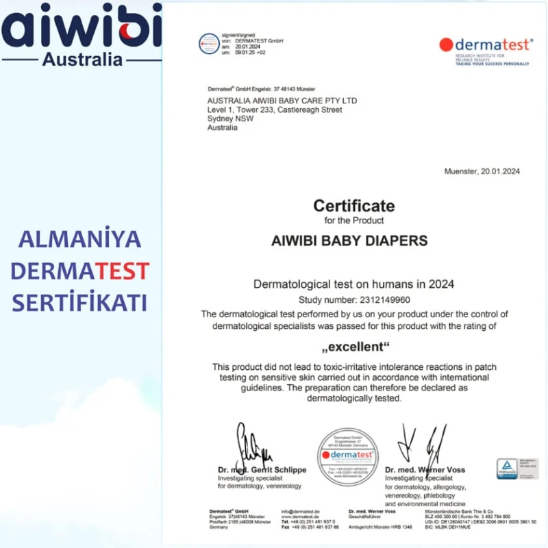 Uşaq bezləri Aiwibi Premium. M, 6-11 kq, 12 ədəd