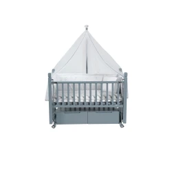 Детская кровать Tahterevalli Viva, цвет каркаса cерый, цвет белый Детская кровать Tahterevalli Viva, цвет каркаса cерый, цвет белый