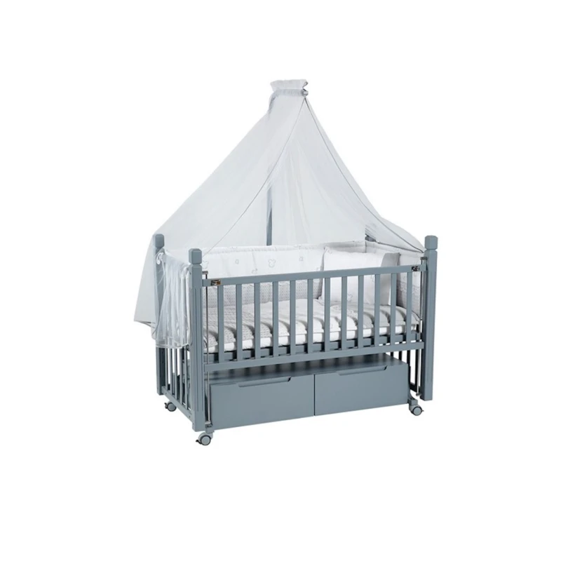 Детская кровать Tahterevalli Viva, цвет каркаса cерый, цвет белый Детская кровать Tahterevalli Viva, цвет каркаса cерый, цвет белый