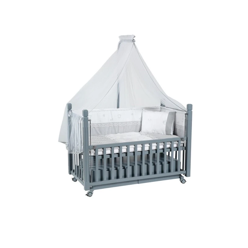 Детская кровать Tahterevalli Viva, цвет каркаса cерый, цвет белый Детская кровать Tahterevalli Viva, цвет каркаса cерый, цвет белый