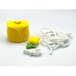 Чехол для зарядного устройства Желтый тюльпан, силикон, желтый