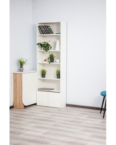 Nahar masası Letta LDSP, ağ/taxta, 75x75x160 sm