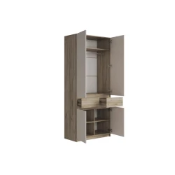 Шкаф Art Mebel Art-80-33, бежевый, ламинат, 210х80х50 см