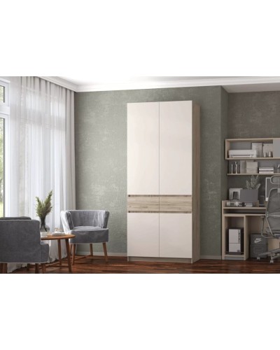 Şkaf Art Mebel Art-80-33, bej, laminat, 210х80х50 sm