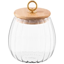 Банка для хранения Ardesto Fresh Vintage AR1375BV, 750 мл, стекло/бамбук, прозрачный