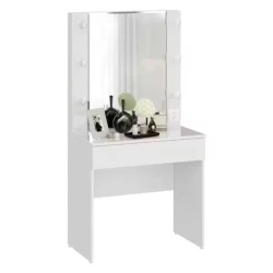 Туалетный столик Art Mebel 57, ламинат, белый, 155x80x46 см Туалетный столик Art Mebel 57, ламинат, белый, 155x80x46 см