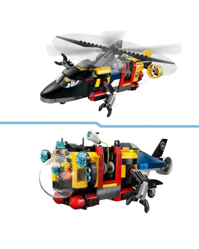 Konstruktor LEGO City Helicopter, Fire Truck & Submarine Remix 60462, 874 parça, 7 yaşdan