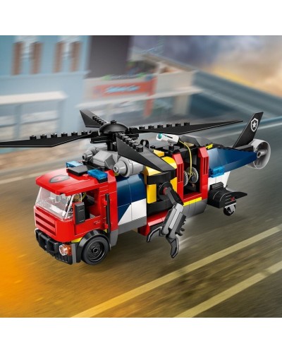 Konstruktor LEGO City Helicopter, Fire Truck & Submarine Remix 60462, 874 parça, 7 yaşdan