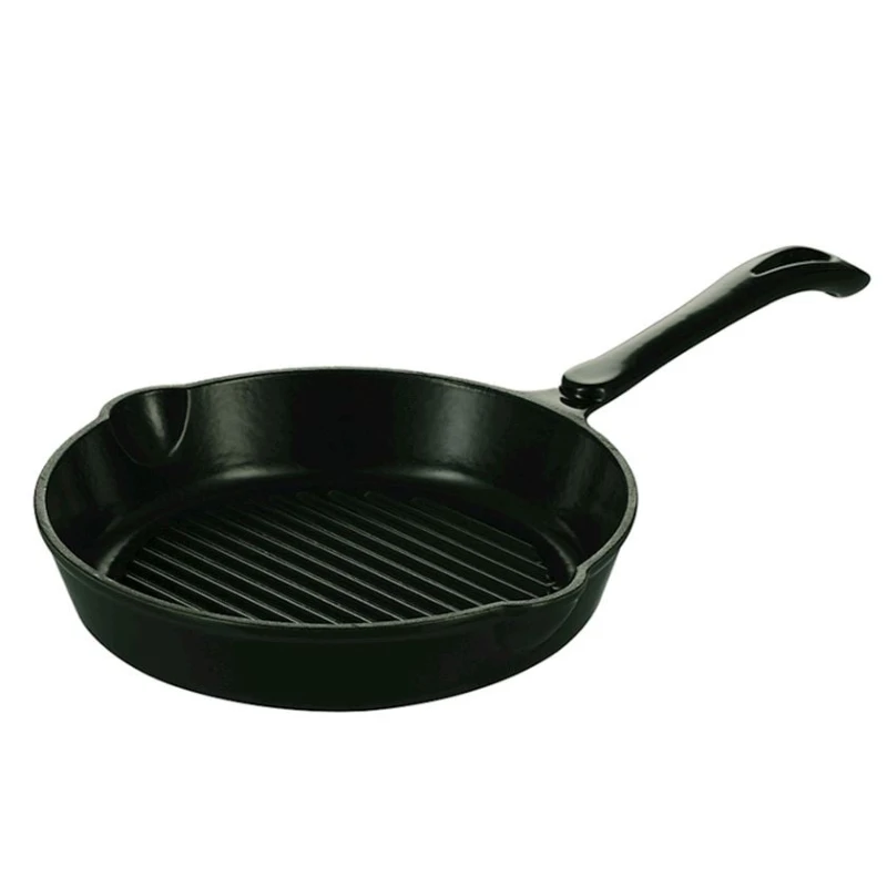 Сковородка Gipfel Majolica 2288, 20 см, чугун с эмалированным покрытием, Черный