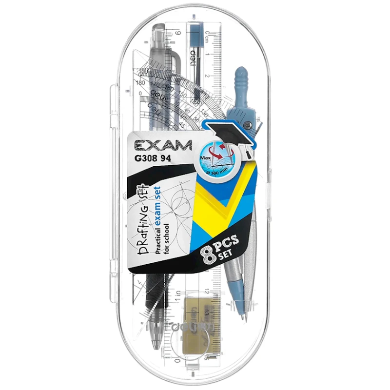 Готовальня Deli G30894, 8 предметов, разноцветный Готовальня Deli G30894, 8 предметов, разноцветный