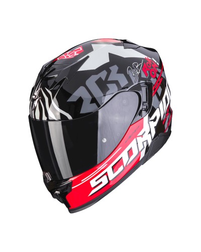 Motosikl dəbilqəsi Scorpion EXO-520 Evo Air Rok Bagoros Black/Red, ölçü L
