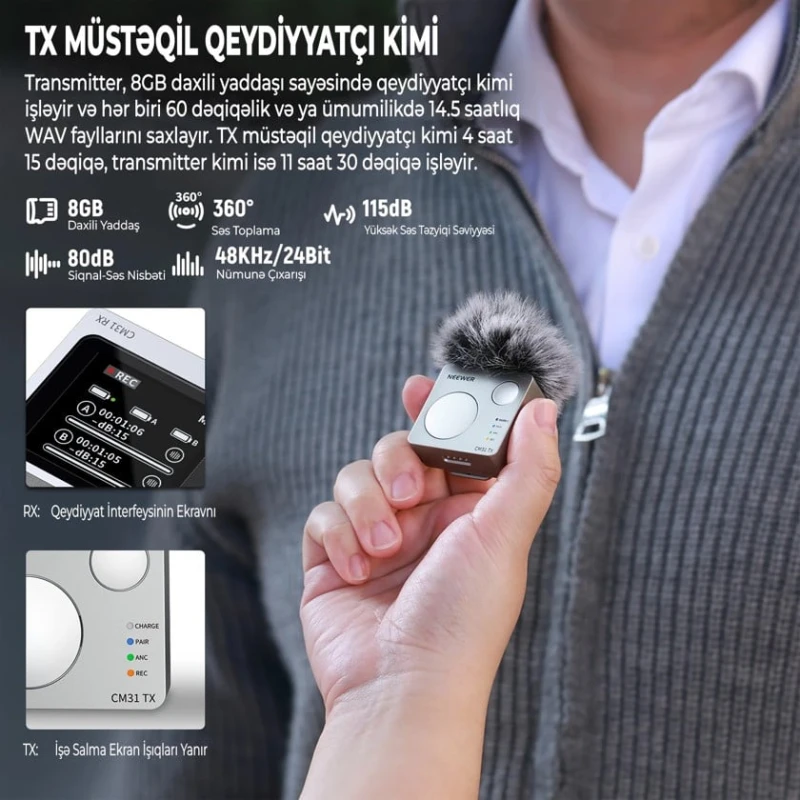 Yaxa mikrofonu Neewer CM31 Yaxa mikrofonu Neewer CM31