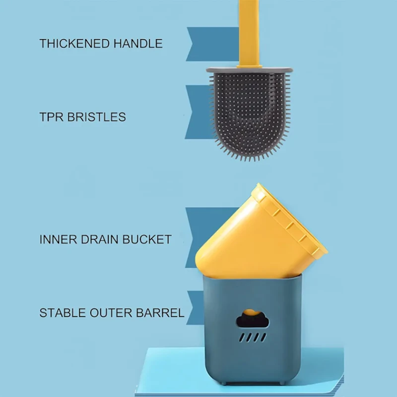 Ершик для унитаза NK34, cиликон/пластик