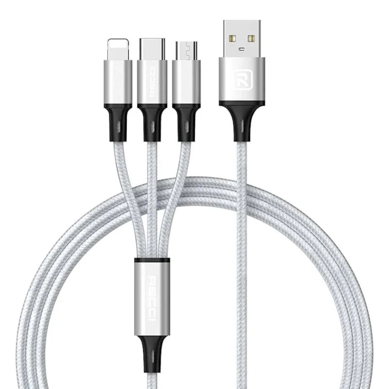 Кабель-разветвитель Recci RCS-D120 1.2 m Silver Кабель-разветвитель Recci RCS-D120 1.2 m Silver