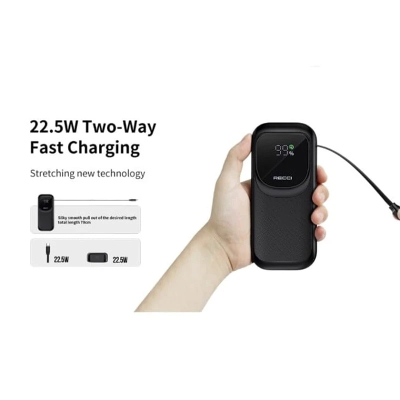 Внешний аккумулятор Recci RPB-P47 10000 mAh Black