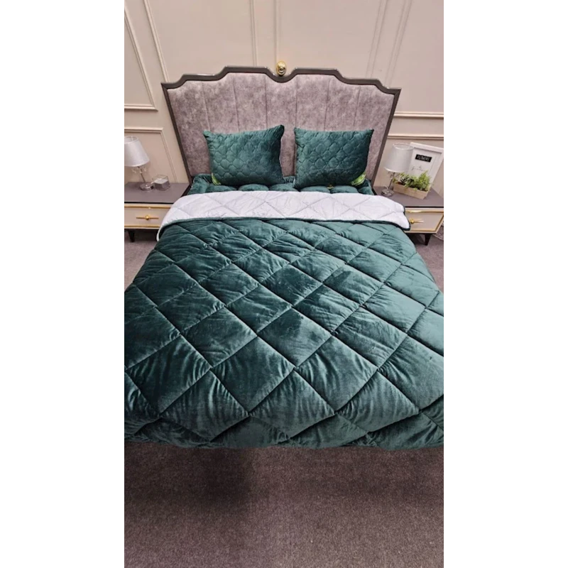 Одеяло ZZ-ZZ-0033, 195x215 см, двуспальное, всесезонное, велюр, зеленое Одеяло ZZ-ZZ-0033, 195x215 см, двуспальное, всесезонное, велюр, зеленое