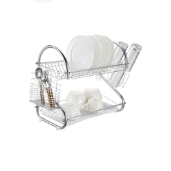 Подставка-органайзер для сушки посуды NH_Q562D 50x40 см, серебристая Подставка-органайзер для сушки посуды NH_Q562D 50x40 см, серебристая