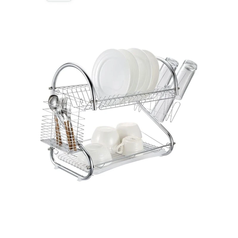 Подставка-органайзер для сушки посуды NH_Q562D 50x40 см, серебристая Подставка-органайзер для сушки посуды NH_Q562D 50x40 см, серебристая