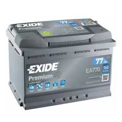 Аккумулятор автомобильный Exide Premium EA770, 77Ач, 760A, 12В, R+