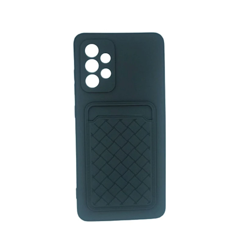 Çexol Silikon Card Case Samsung Galaxy A72 üçün, Black