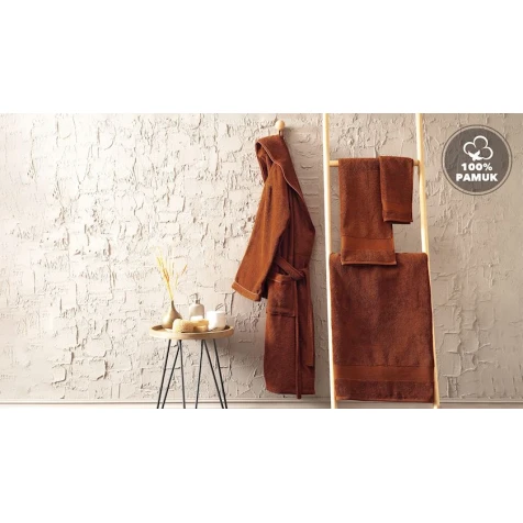 Полотенце для рук Yataş Essentials, 50х90 см, хлопок, коричневое Полотенце для рук Yataş Essentials, 50х90 см, хлопок, коричневое