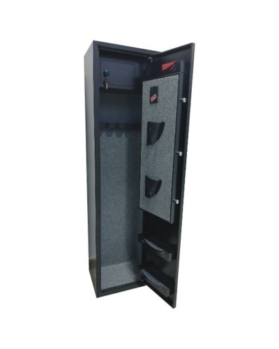 Silah seyfi Strong XD-079_1, elektron kodlu kilid və açar ilə, qara, 1450x370x300 mm, 31 kq