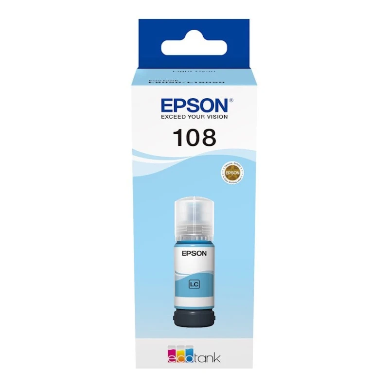 Контейнер с чернилами Epson 108 EcoTank Light Cyan (C13T09C54A-N)