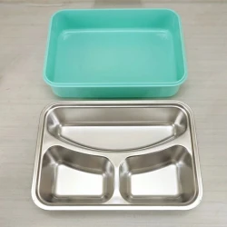 Lanç-boks lunch_102, plastik, 22x6x16 sm, göy