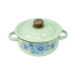 Кастрюля СтальЭмаль С1607.3С, 1.5 л, эмалированная сталь, с крышкой, yaşıl