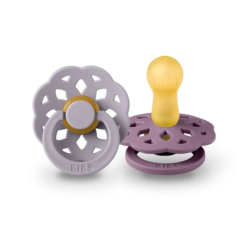 Набор пустышек BIBS Boheme, 2 шт, 0-6 месяцев, латекс, серый/фиолетовый Набор пустышек BIBS Boheme, 2 шт, 0-6 месяцев, латекс, серый/фиолетовый