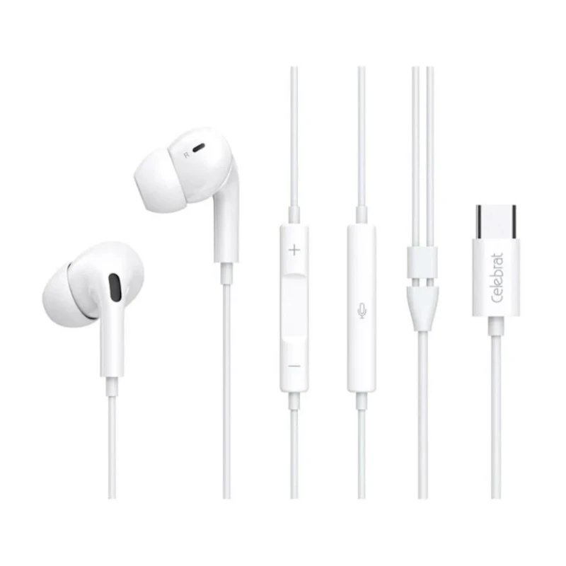 Simli qulaqlıqlar Celebrat E300 White Simli qulaqlıqlar Celebrat E300 White