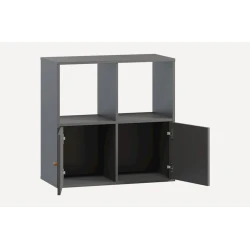 Стеллаж Ev Plus 12115534, ЛДСП, серый, 75x35x75 см