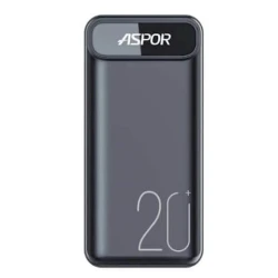 Внешний аккумулятор Aspor A396 PD 20000 mAh Black Внешний аккумулятор Aspor A396 PD 20000 mAh Black