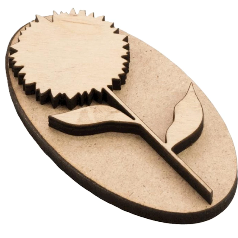 Штамп Rosa №10, Ботаника, МДФ/фанера, 5х10 см