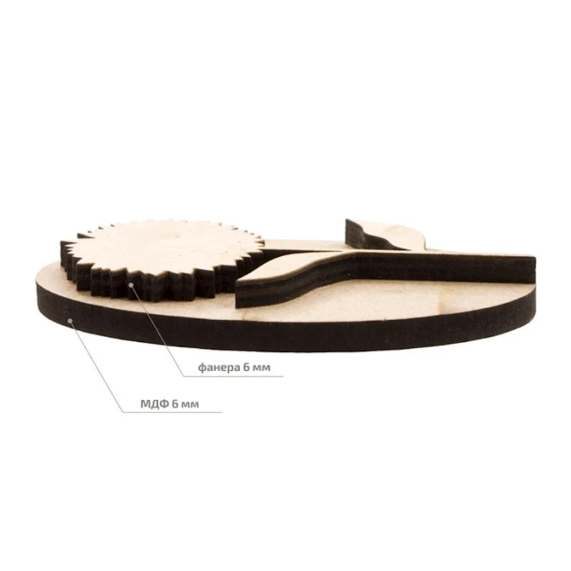 Штамп Rosa №10, Ботаника, МДФ/фанера, 5х10 см