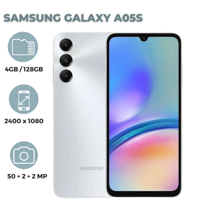 Смартфон Samsung Galaxy A05S 4GB/128GB Silver (8806095273433) Смартфон Samsung Galaxy A05S 4GB/128GB Silver (8806095273433)