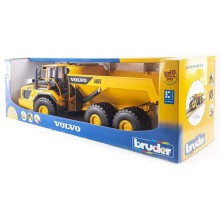Özüboşaldan avtomobil Bruder Volvo A60H, 68x22.5x22.5 sm, plastik, birləşdirilmiş, sarı