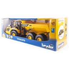 Özüboşaldan avtomobil Bruder Volvo A60H, 68x22.5x22.5 sm, plastik, birləşdirilmiş, sarı