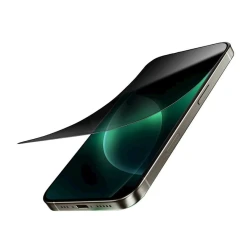 Защитное стекло Green Lion 9H Steve Privacy Anti-Peeping Glass для iPhone 16 Pro Black Edge