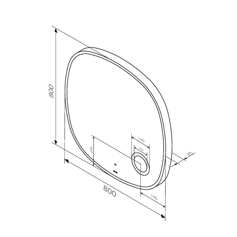 Настенное зеркало AM.PM M8FMOX0803SA Настенное зеркало AM.PM M8FMOX0803SA