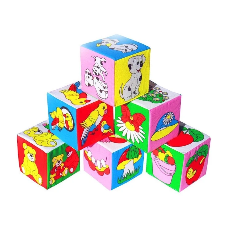 Мякиши кубики предметы из 6 штук